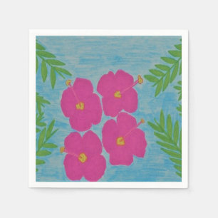 Guardanapo De Papel Papel de Hibiscus Rosa Napkins
