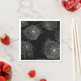 Guardanapo De Papel Papel de Impressão da teia de aranha preto e branc