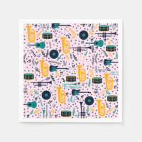 Papel de Instrumentos de Música Napkins