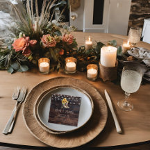 Papel de Jantar Rustic Floral Bridal Shower 