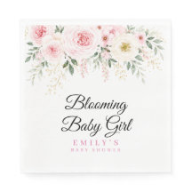 Papel de Lenços para Chás de Bebê Menina Floridos 