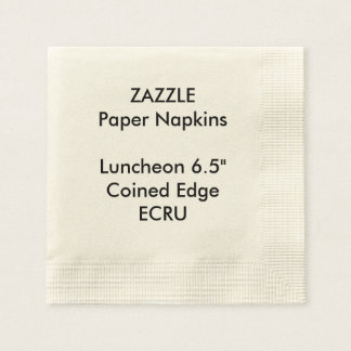 Guardanapo De Papel Papel de lingote cunhado ECRU personalizado ZAZZLE