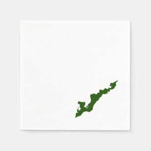 Guardanapo De Papel Papel de Logotipo da Ilha Fishers Napkins - Verde