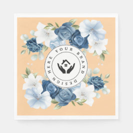 Guardanapo De Papel Papel de Logotipo Personalizado Floral Simples e M