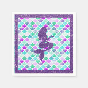 Guardanapo De Papel Papel de Mermaid Party Napkin