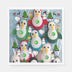 Guardanapo De Papel Papel de Natal Napkins, Feliz Natal, Pinguim