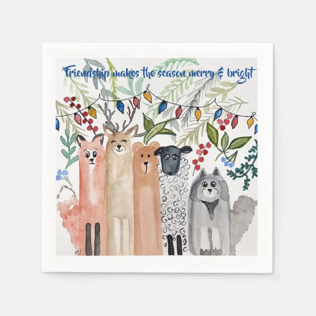 Guardanapo De Papel Papel de Natal Nápoles, Cocktail Standard (Frente)