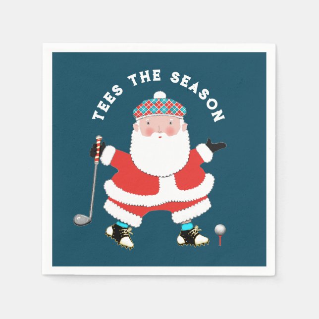 Guardanapo De Papel Papel de Natal para Golf Napkins (Frente)