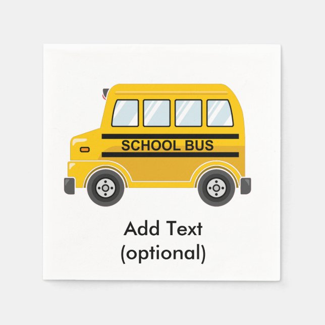 Guardanapo De Papel Papel de ônibus escolar Napkins (Frente)