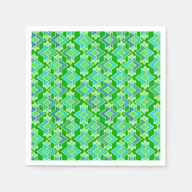 Guardanapo De Papel Papel de Parede Art Déco, Verde Jade (Frente)