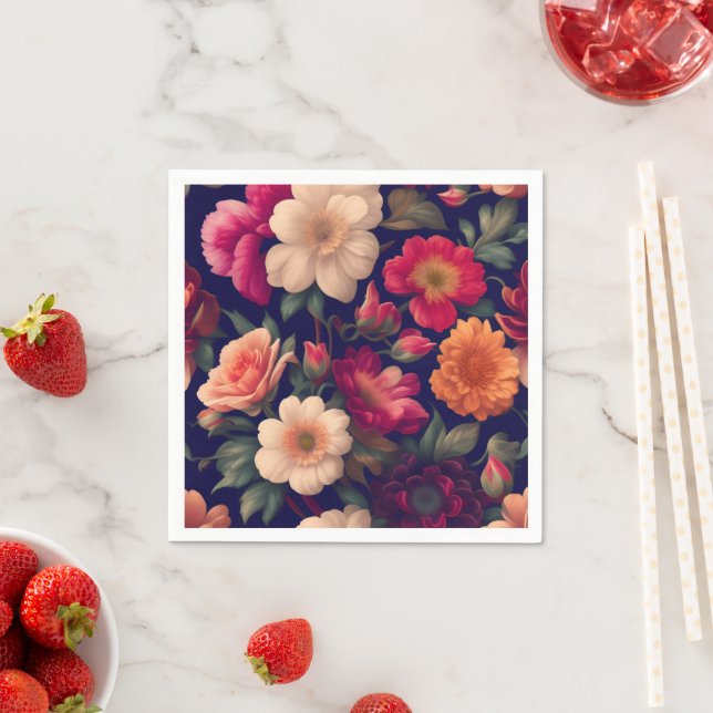 Guardanapo De Papel Papel de parede com padrão floral (Insitu)