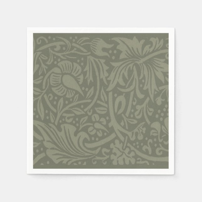 Guardanapo De Papel Papel de parede floral Narciso William Morris (Frente)