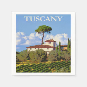Guardanapo De Papel Papel de Poster na Toscana Itália