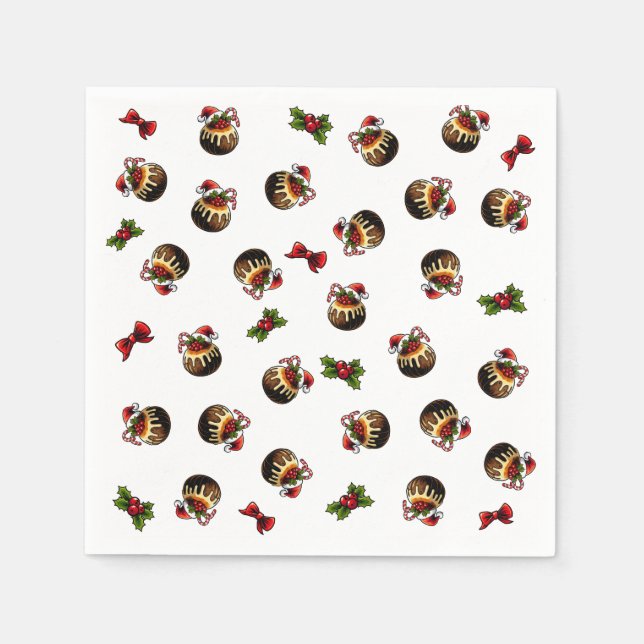 Guardanapo De Papel Papel de pudim de Natal - Napkin (Frente)