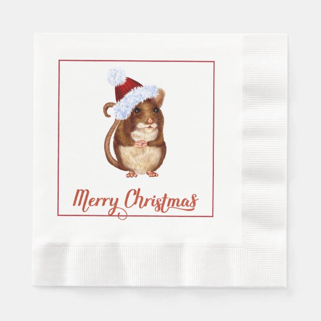 Guardanapo De Papel Papel de rato de Natal Napkins (Frente)