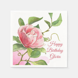 Guardanapo De Papel Papel de Rosa de Aquarela Rosa