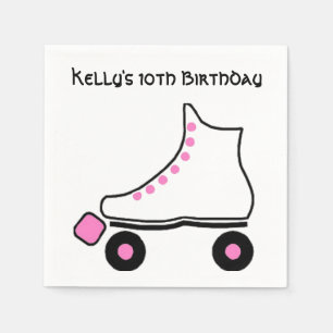 Guardanapo De Papel Papel de Skate, cor-de-rosa e branco, Napkins