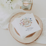Guardanapo De Papel Papel de Tea Party Napkin<br><div class="desc">Deixe o seu dia especial florescer com o papel da festa do chá guardanapo! Este design apresenta florais de aquarela pintados à mão impressionantes em tons de azul roxo profundo, poeirento, e rosa pincelado com verde velho. Quer você esteja hospedando uma festa de jardim ou uma reunião acolhedora e íntima,...</div>