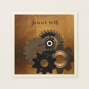 Guardanapo De Papel Papel de Texto Personalizado Steampunk Napkins