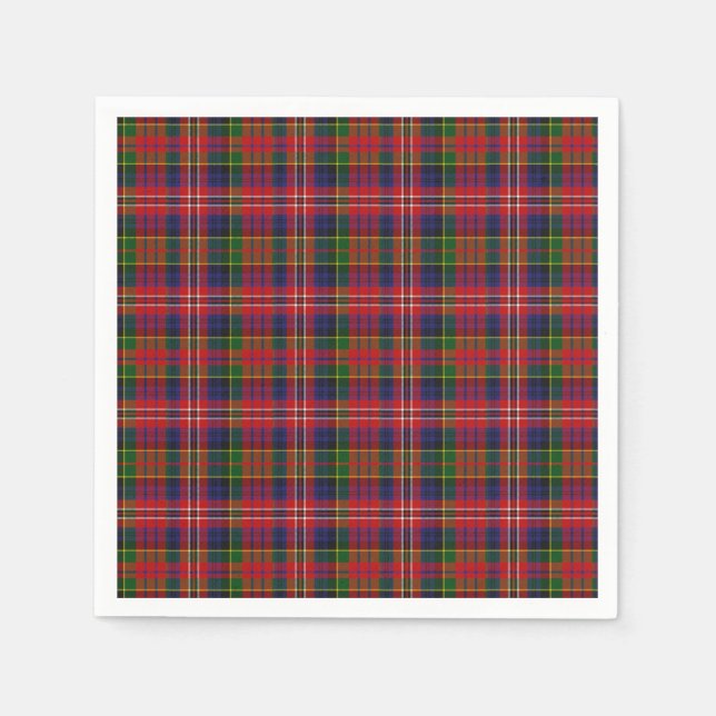 Guardanapo De Papel Papel de Xadrez MacPherson Clan Tartan Napkins (Frente)