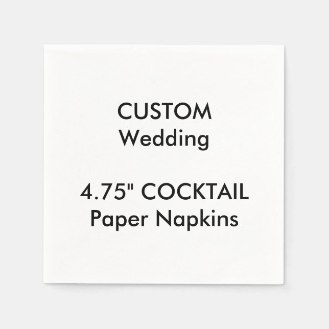 Guardanapo De Papel Papel Descartável COCKTAIL personalizado de 4,75" (Frente)