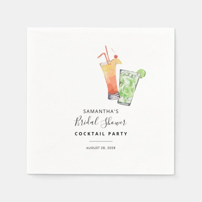 Guardanapo De Papel Papel do Partido Cocktail de Chá de panela Minimal (Frente)