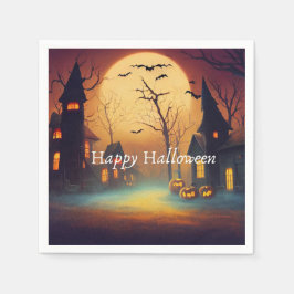 Guardanapo De Papel Papel do Partido Halloween do Castelo Assombrado