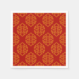 Guardanapo De Papel Papel Dourado de padrão vermelho sem aspecto chin