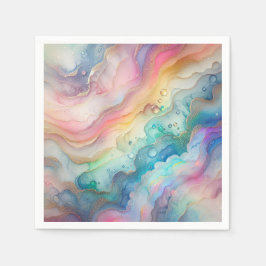 Guardanapo De Papel Papel e Partido Rainbots e Bolhas Napkins