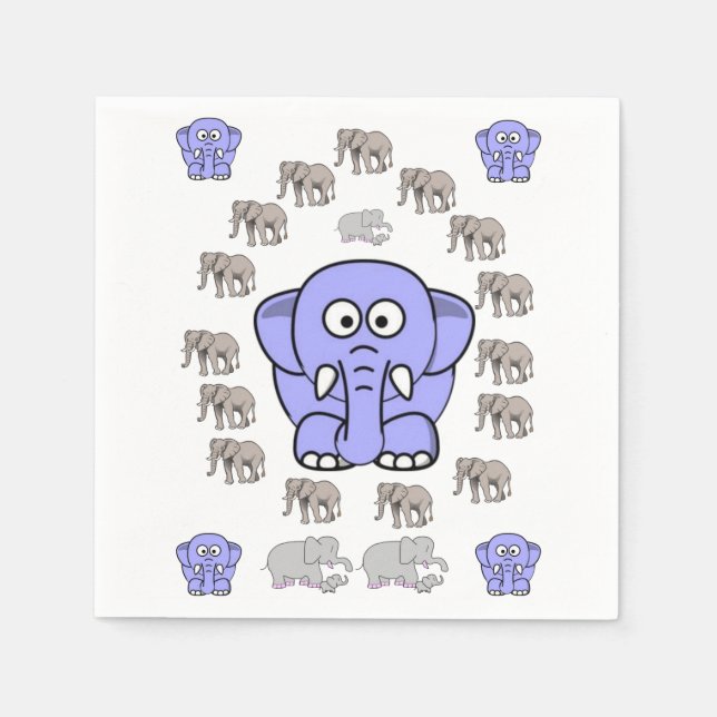 Guardanapo De Papel Papel Elefante Napkins (Frente)