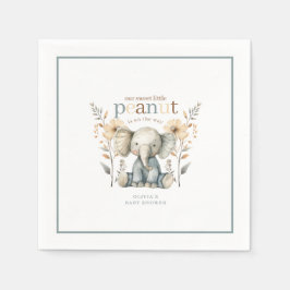 Guardanapo De Papel Papel Elefante para Bebê Azul-Amendoim