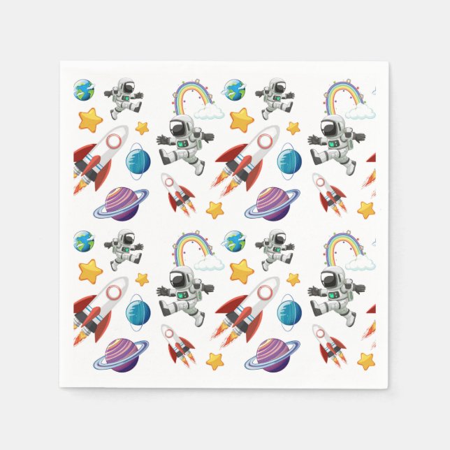 Guardanapo De Papel Papel Espaço (Frente)