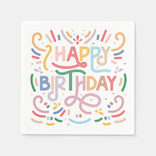 GUARDANAPO DE PAPEL PAPEL: FELIZ ANIVERSÁRIO