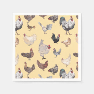 Guardanapo De Papel Papel Feliz de Frango e Napkins