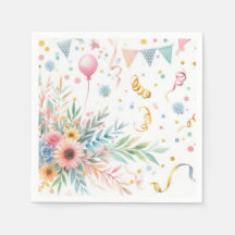 Papel Festivo Floral Napkins