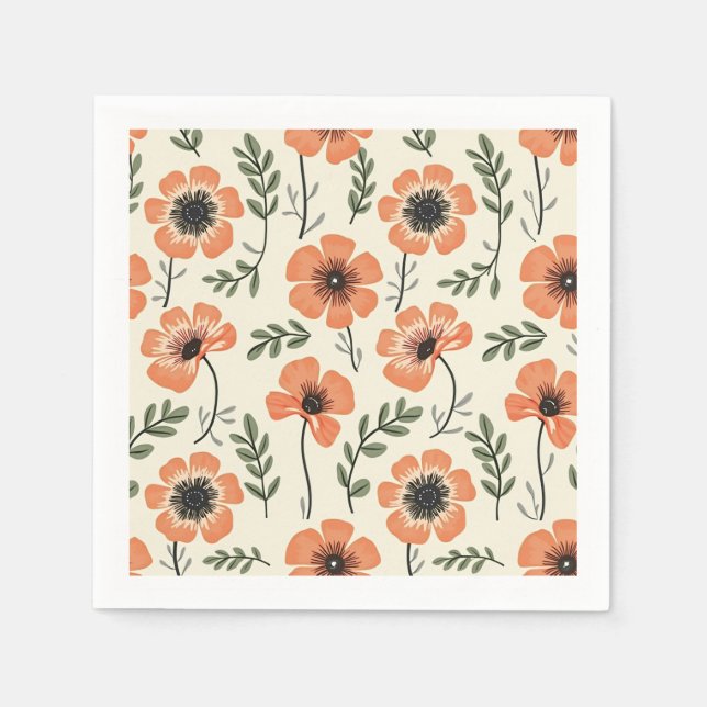 Guardanapo De Papel Papel Flor e Napkins de Partido (Frente)