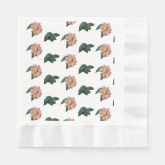 Guardanapo De Papel Papel Floral Cor-de-rosa e azul Nápoles