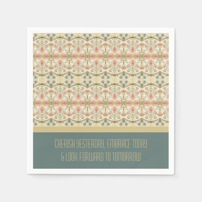 Guardanapo De Papel Papel Floral Elegante (Frente)