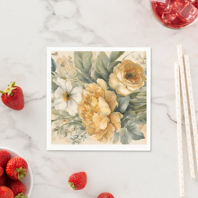 Guardanapo De Papel Papel Floral Napkin (Insitu)