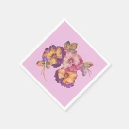 Guardanapo De Papel Papel Floral Napkins Pansy (Conjunto de 50)
