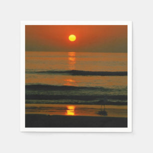 Guardanapo De Papel Papel Fotográfico de Casamento de Praia Sunset Nap