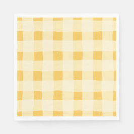 Guardanapo De Papel Papel Gingham Amarelo Nápoles