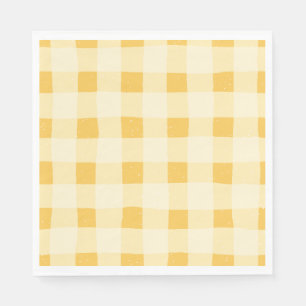 Guardanapo De Papel Papel Gingham Amarelo Nápoles