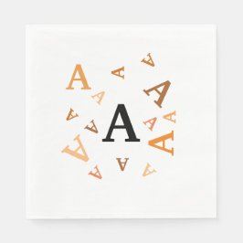 Guardanapo De Papel Papel guardanapo - Letras embaralhadas em laranja/
