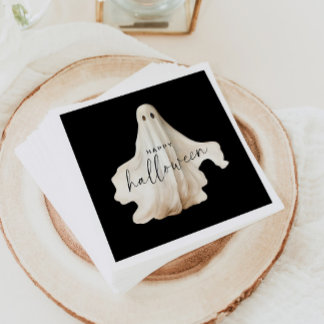 Guardanapo De Papel Papel Halloween Napkin Fantasma Deserto Negro Spoo