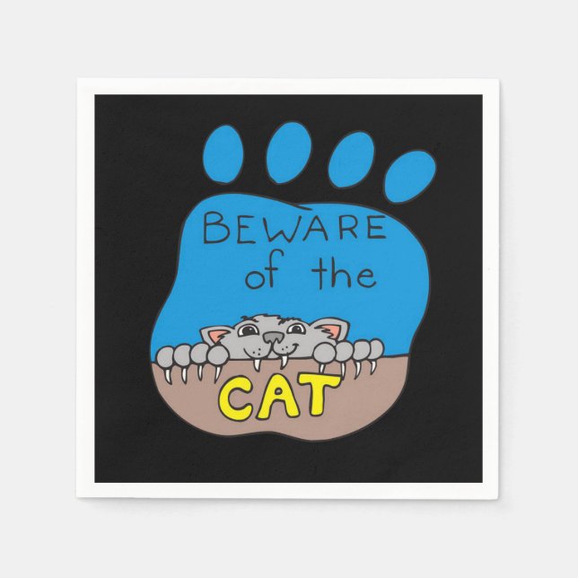 Guardanapo De Papel Papel Halloween Napkins, Gato (Frente)