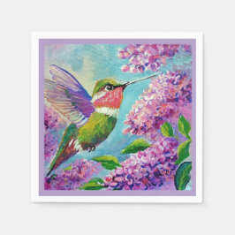 Guardanapo De Papel Papel Hummingbird & Lilacs & Cloth Napkins