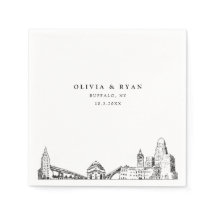 Papel Minimalista de Casamento de Buffalo