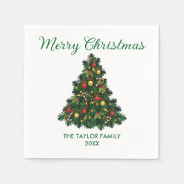 Guardanapo De Papel Papel Moderno de Ornamento de Árvores de Natal Fel