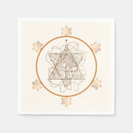 Guardanapo De Papel Papel muito elegante nas estrelas judaicas